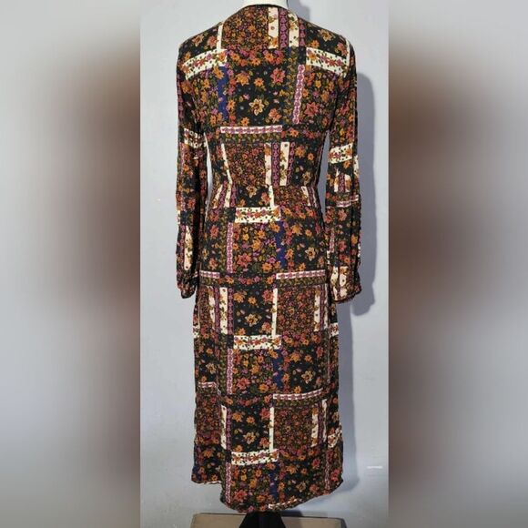 Zara women's sm long sleeve patchwork dress - Picture 7 of 11